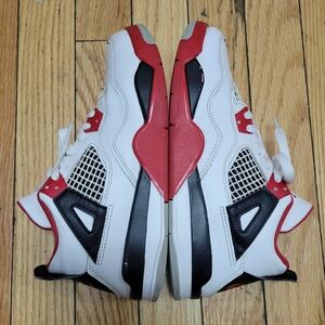 White and Red Athletic Sneakers